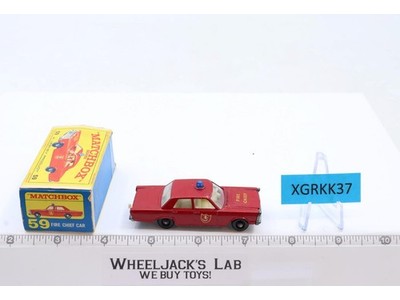 Fire Chief Car w/ Driver Matchbox Series 59 Lesney 1966 Made In England