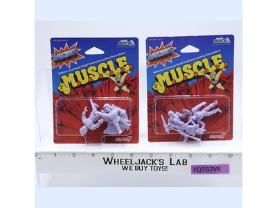 Lot of 2 M.U.S.C.L.E. Men 3 Pack Super 7 Nerd Block MOTU Mattel 2016 MOSC NEW