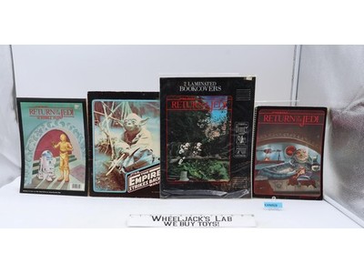 STAR WARS Lot Folder Book Covers Scribble Pad Notebook ROTJ ESB 1983 NOS UNUSED