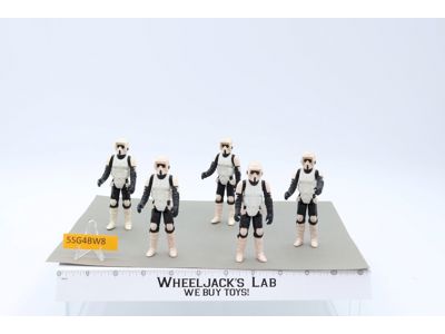 Lot of 5 Star Wars Biker Scouts 1970s-1980s Kenner Vintage Action Figures