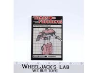Overdrive Instruction Manual Booklet 1984 Hasbro G1 Transformers