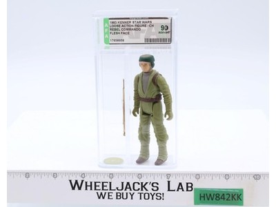 Rebel Commando Flesh Face China AFA GRADED 90 Star Wars 1983 Kenner Figure