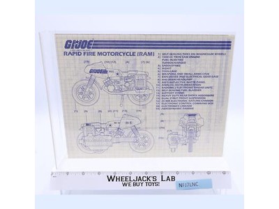 Rapid Fire Motorcycle (RAM) 1982 ORIGINAL Instructions Blueprints G.I. Joe