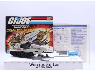 Ski Mobile Polar Battle Bear 100% Complete GI Joe 1983 Hasbro Action Figure