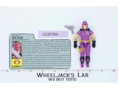 Sea Slug V1 100% Complete G.I. Joe 1987 Hasbro Vintage Action Figure