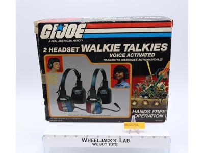 Two Voice Activated Walkie Talkies Headsets GI Joe 1983 Hasbro Vintage