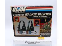 Two Voice Activated Walkie Talkies Headsets GI Joe 1983 Hasbro Vintage