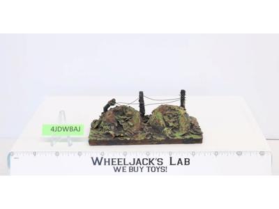 Barbed Wire Fence Posts Wood Elastolin Toy Soldier WWI Germany Diorama 5.25x2.75