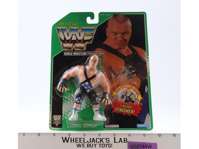 Ludvig Borga WWF Wrestling Green Card Series 11 1994 Hasbro Figure MOSC NEW