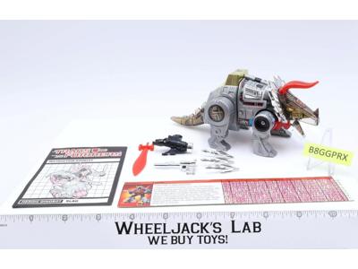 Slag 100% Complete NEAR MINT 1985 Vintage G1 Transformers Triceratops Figure