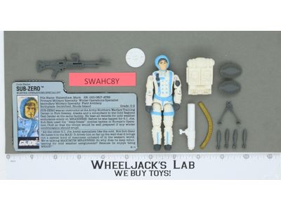 Sub-Zero V1 100% Complete G.I. Joe 1990 Hasbro Vintage Action Figure