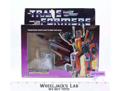 Thrust 100% Complete W/Box 1985 Vintage G1 Transformers Hasbro Action Figure
