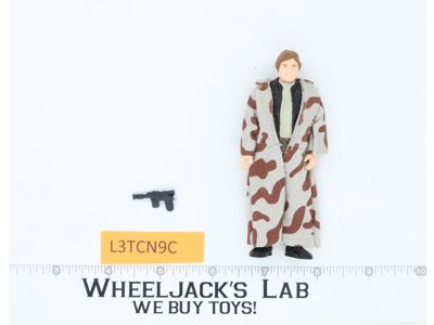 Han Solo Trench Coat 100% Complete Star Wars ROTJ 1983 Vintage Kenner NO REPRO