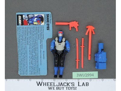 Snake Eyes V4 100% Complete 1991 G.I. Joe Hasbro Vintage Action Figure