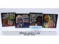 WWF Set of 4 Wood Coasters Hulk Hogan Junkyard Dog Dusty Rhodes Randy Savage