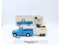 Blue Pickup & White Horse Trailer W/Original Box Mini-Tonka 1082 Vintage Figure