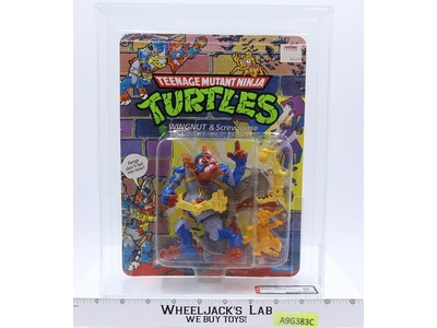 Wingnut & Screwloose AFA GRADED 80 80/80/85 TMNT 28-Back 1990 Playmates NEW