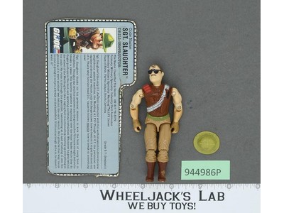 Sgt. Slaughter V3 100% Complete G.I. Joe 1988 Hasbro Vintage Action Figure