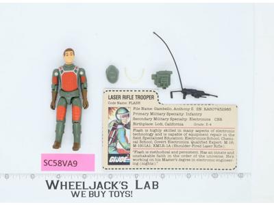 Flash V1 Straight Arm RED CARD BACK 100% Complete G.I. Joe 1982 Hasbro Vintage