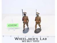 (2) Soldiers 3" Marching w/ Weapons Backpacks Elastolin Germany