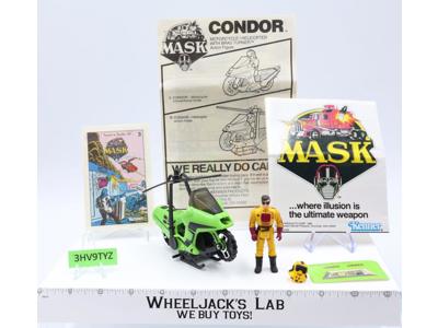 Condor W/Brad Turner 100% Complete UNUSED STICKERS M.A.S.K.1986 Kenner Vehicle