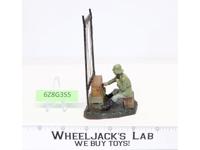 WWII Soldier Sitting at Radio Station Elastolin Lineol 4.5" Germany