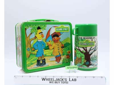 Sesame Street Metal Lunchbox W/Thermos 1983 by Aladdin Industries Inc Vintage