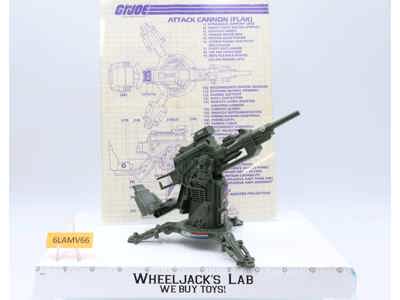 FLAK Cannon 100% Complete G.I. Joe Hasbro 1982 Vintage Vehicle Action Figure
