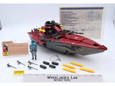 Cobra Moray Hydrofoil W/ Lampreys GI Joe 1985 Hasbro Action Figure Vehicle