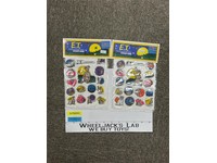 E.T. LOT of 2 The Extra-Terrestrial Stick-Ons Fuzzie Stickers 1982 Movie