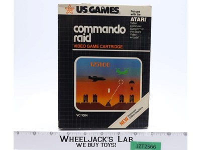 Commando Raid W/ Box + Manual ATARI 2600 1982 US Games Game Cartridge
