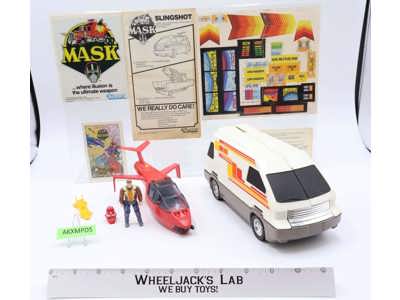 Slingshot W/Ace Riker 100% Complete W/UNUSED STICKERS 1985 MASK M.A.S.K. Kenner
