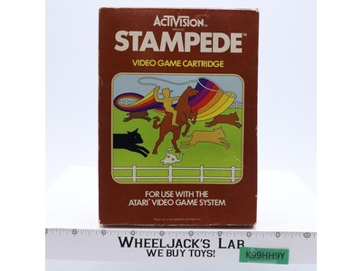 Stampede W/ Box + Manual ATARI 2600 1981 Activision Vintage Game Cartridge
