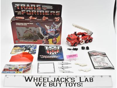 Inferno UNUSED STICKERS 100% Complete Boxed 1985 Vintage Hasbro G1 Transformers