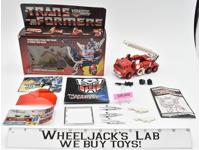 Inferno UNUSED STICKERS 100% Complete Boxed 1985 Vintage Hasbro G1 Transformers