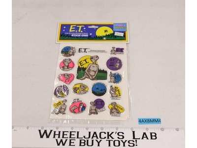 E.T. The Extra-Terrestrial Stick-Ons Fuzzie Stickers 1982 Movie