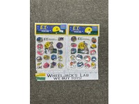 E.T. LOT of 2 The Extra-Terrestrial Stick-Ons Fuzzie Stickers 1982 Movie