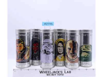 Lot of 6 Star Wars A New Hope Wrist Watch Tin Canisters Burger King Toy SEALED