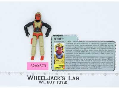 Ferret V1 100% Complete 1988 G.I. Joe Hasbro Vintage Action Figure