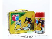 MLB Metal Magnetic Game Lunch Kit W/Thermos NO GAME Thermos 1968 Vintage