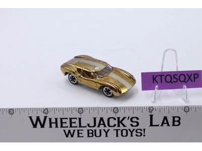 Aurora Cigar Box Gold Chrome w/ Stripe LOLA GT  #6106 Vintage Car USA 1960s