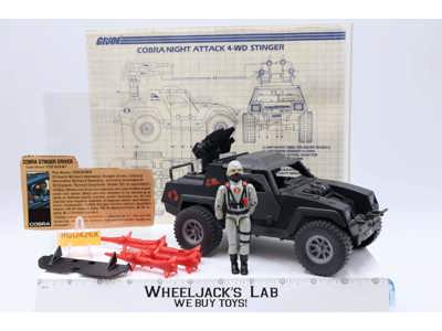 Cobra Stinger W/Driver 100% Complete GI Joe Hasbro 1984 Vintage Vehicle