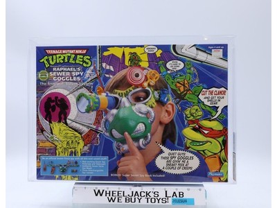 Raphael's Sewer Spy Goggles AFA GRADED 80 POP 3 TMNT 1990 Playmates NEW SEALED