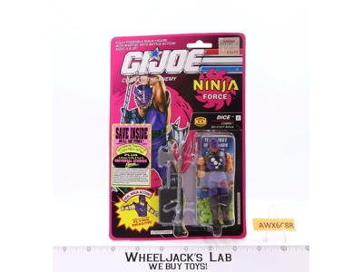 Dice GI Joe Ninja Force 1992 Hasbro Vintage Action Figure NEW MOSC SEALED