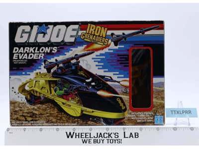 Darklon's Evader W/Driver 100% Complete W/Box GI Joe 1989 Hasbro Vintage