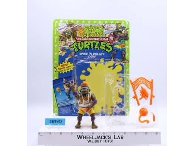 Sewer Spitting Spike N' Volley Don 100% Complete w/ Card & Bubble TMNT 1992