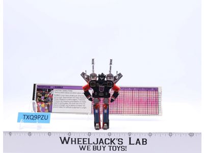 Rumble Cassette SILVER 100% Complete Vintage 1985 G1 Transformers Figure