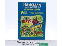 Hangman W/ Box + Manual ATARI 2600 1978 Game Cartridge