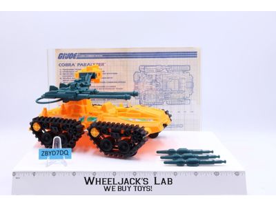 Paralyzer 100% Complete GI Joe 1991 Hasbro Vintage Action Figure Vehicle