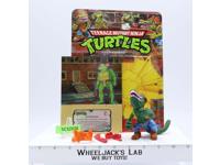 Leatherhead W/Pop Up Display Card 100% Complete TMNT 1988 Playmates Figure
